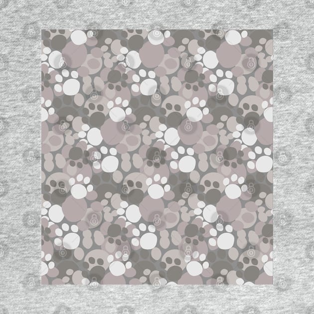 Camouflage pawprint pattern. by CraftCloud